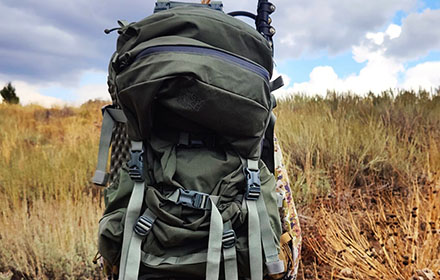 hunting with a backpack