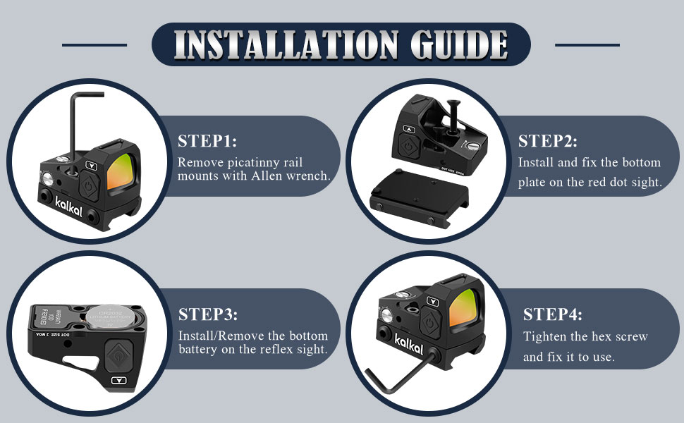 how to install kalkal red dot sight