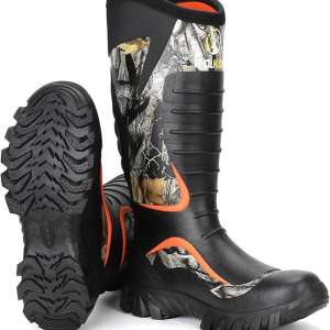 kalkal camo orange hunting boots