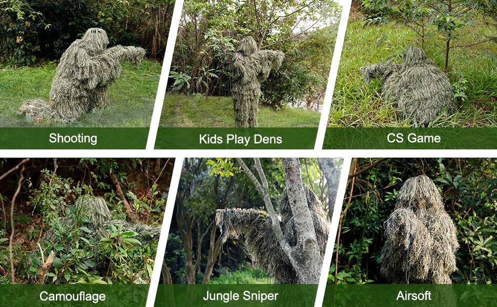 various uses with kalkal ghillie suit
