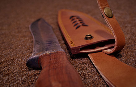 A hunting knife for hunting