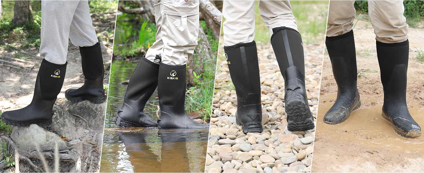 kalkal waterproof rubber boots for farm
