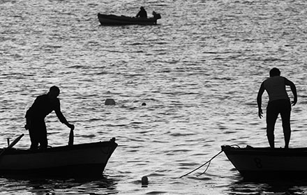 fishing on the boat