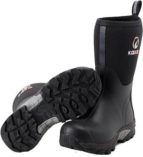 black rubber farm boots for men