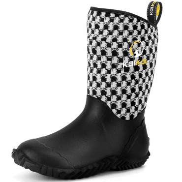 kalk017 plaid garden boots for women