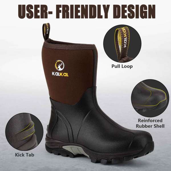 kalkal rubber work boots for men