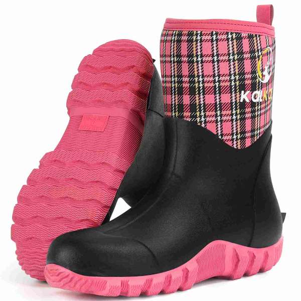 pink garden boots