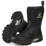 Kalkal Calf High Farming Rubber Boots, Waterproof Slip On Rain Boots With EVA Midsole