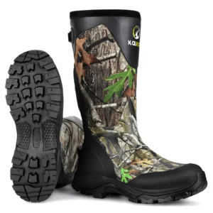 Kalkal snakeproof hunting boots in camo and black color