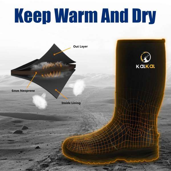 keep warm and dry with kalkal rubber boots