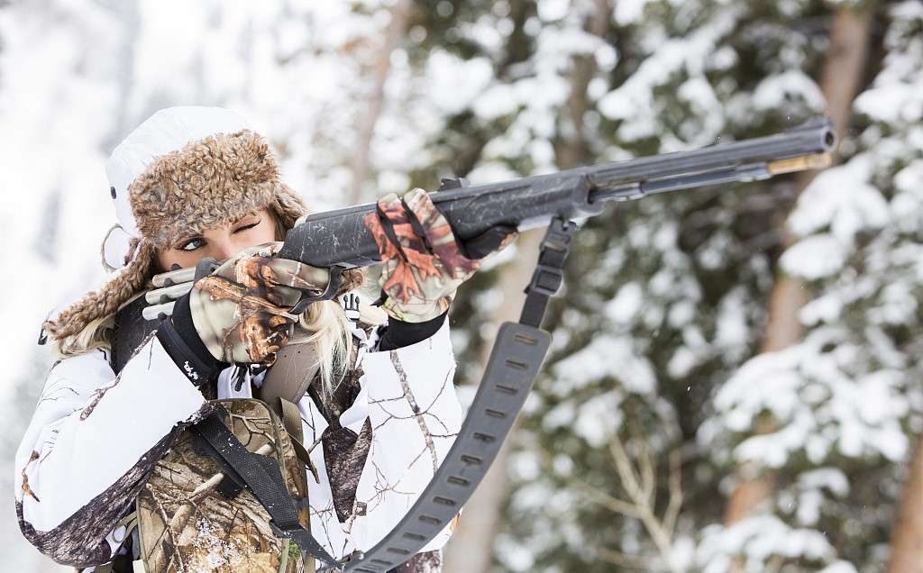 women hunting boots in winter