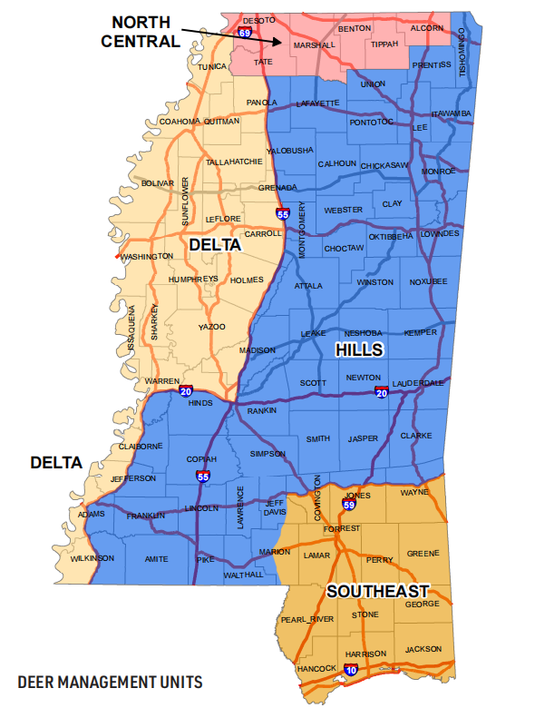 Mississippi deer season hunting zones