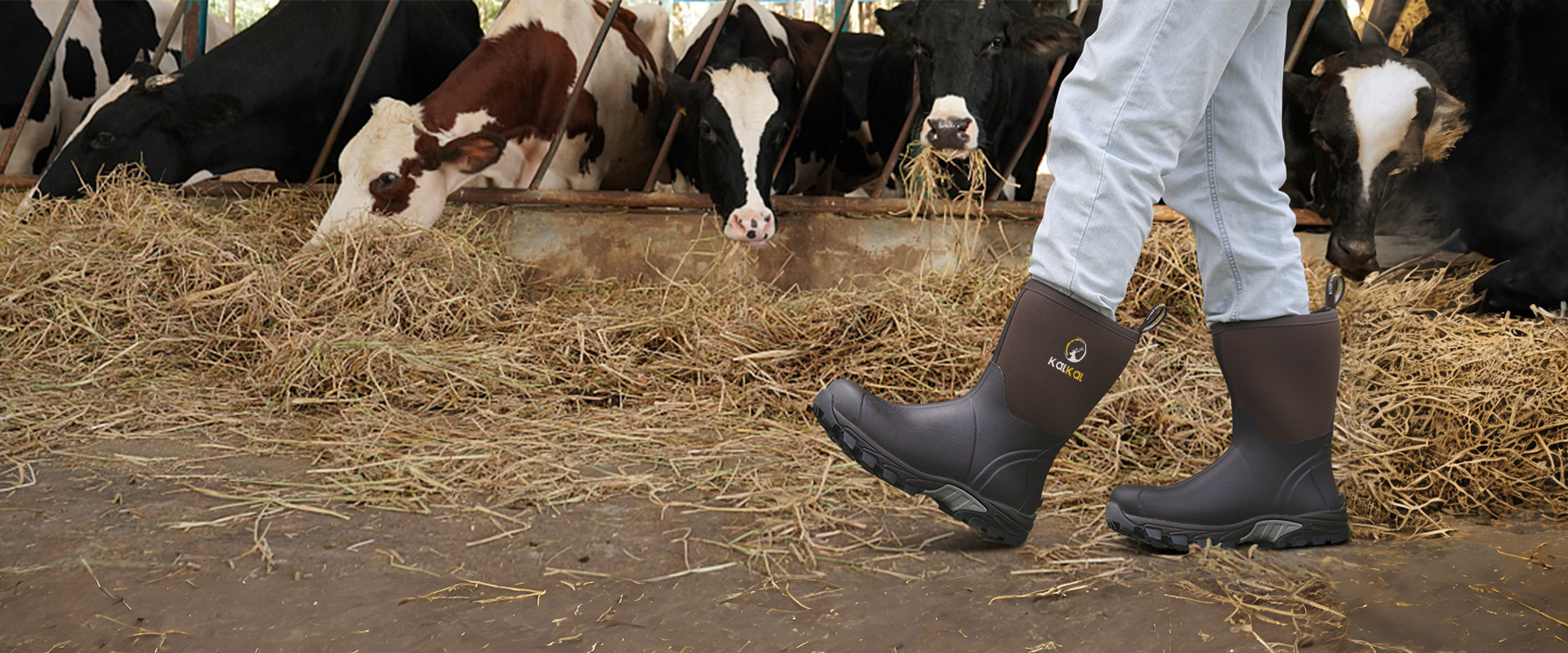 kalkal rubber farm boots
