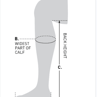 measure the widest part of your calf