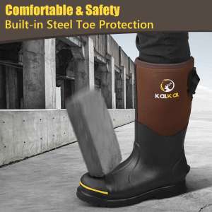 Comfortable steel toe rubber boots shop