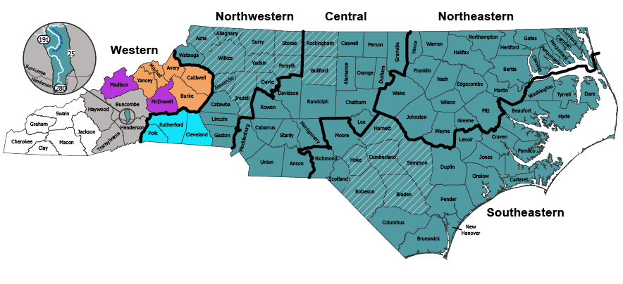 North Caroline Deer Hunting Zone Map