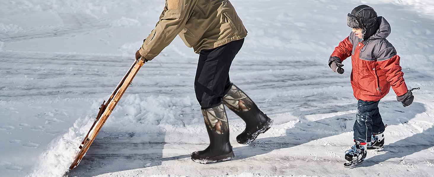 insulated rubber snow boots
