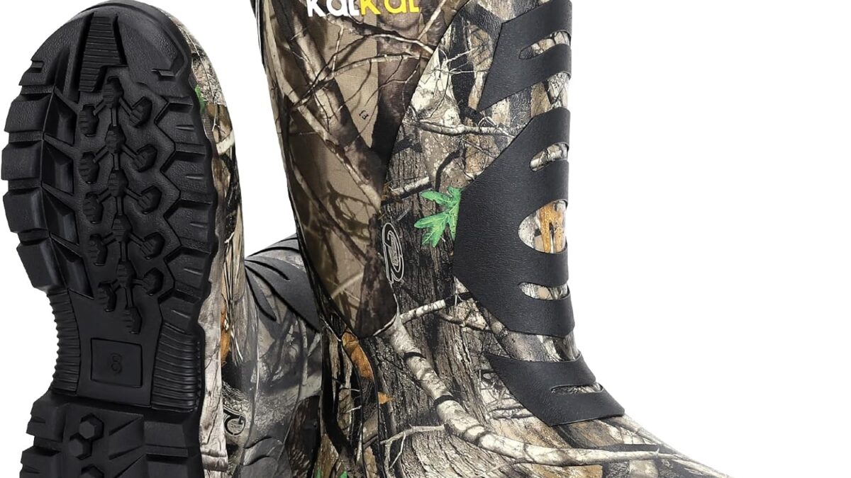 Wide Calf Hunting Boots Waterproof Full Camouflage Kalkal
