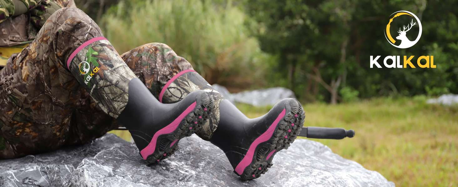 kalkal rubber rain boots for women