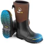 Kalkal Steel Toe Rubber Boots, Waterproof Puncture Resistant Boots For Construction, Outdoor Work