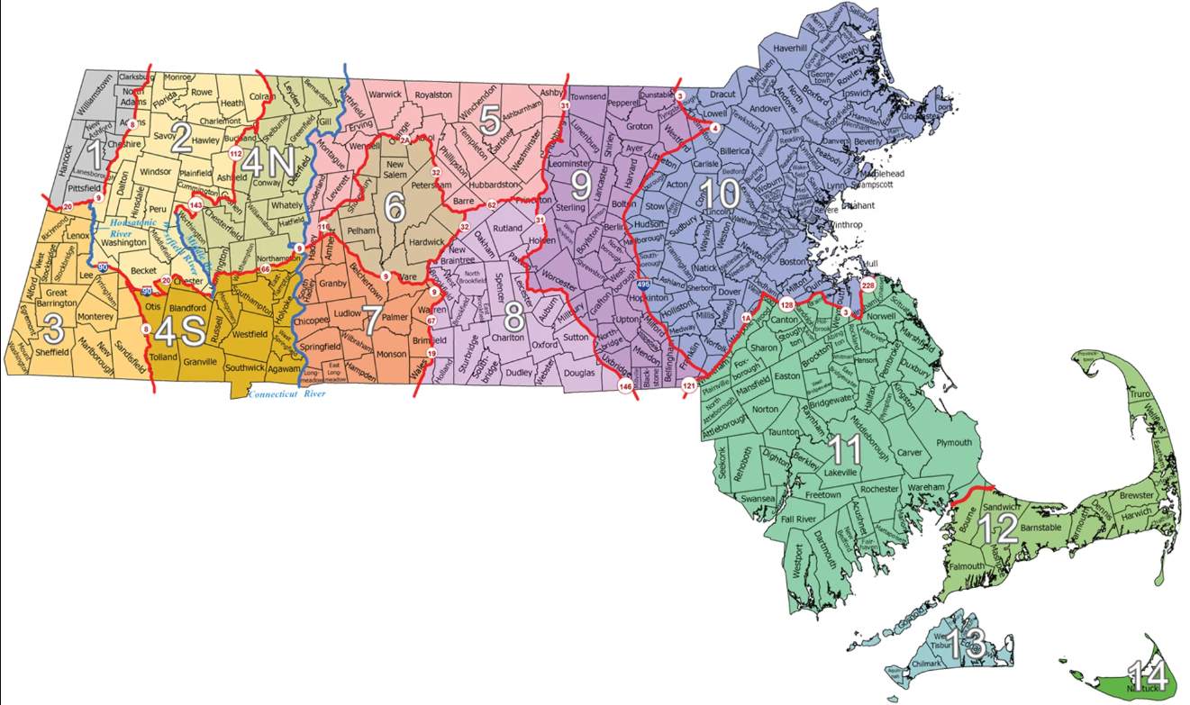 Massachusetts wildlife hunting zones map