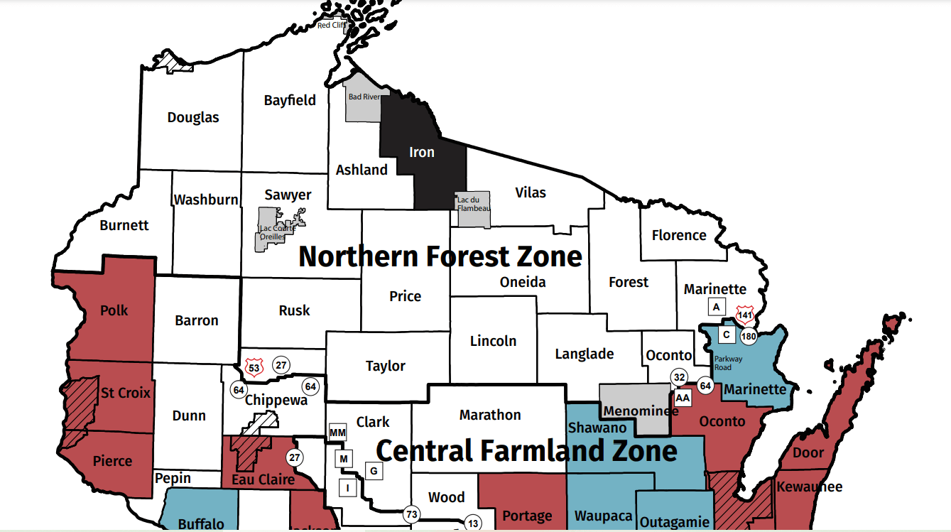 Wisconsin deer hunting zone map