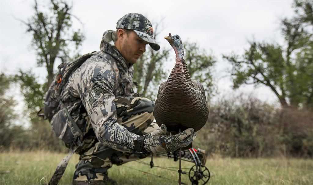 hunter with a turkey