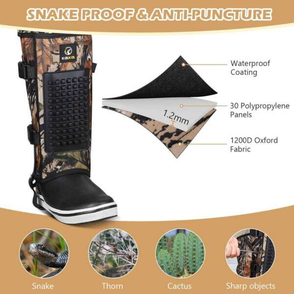 1200D Oxford snake gaiters