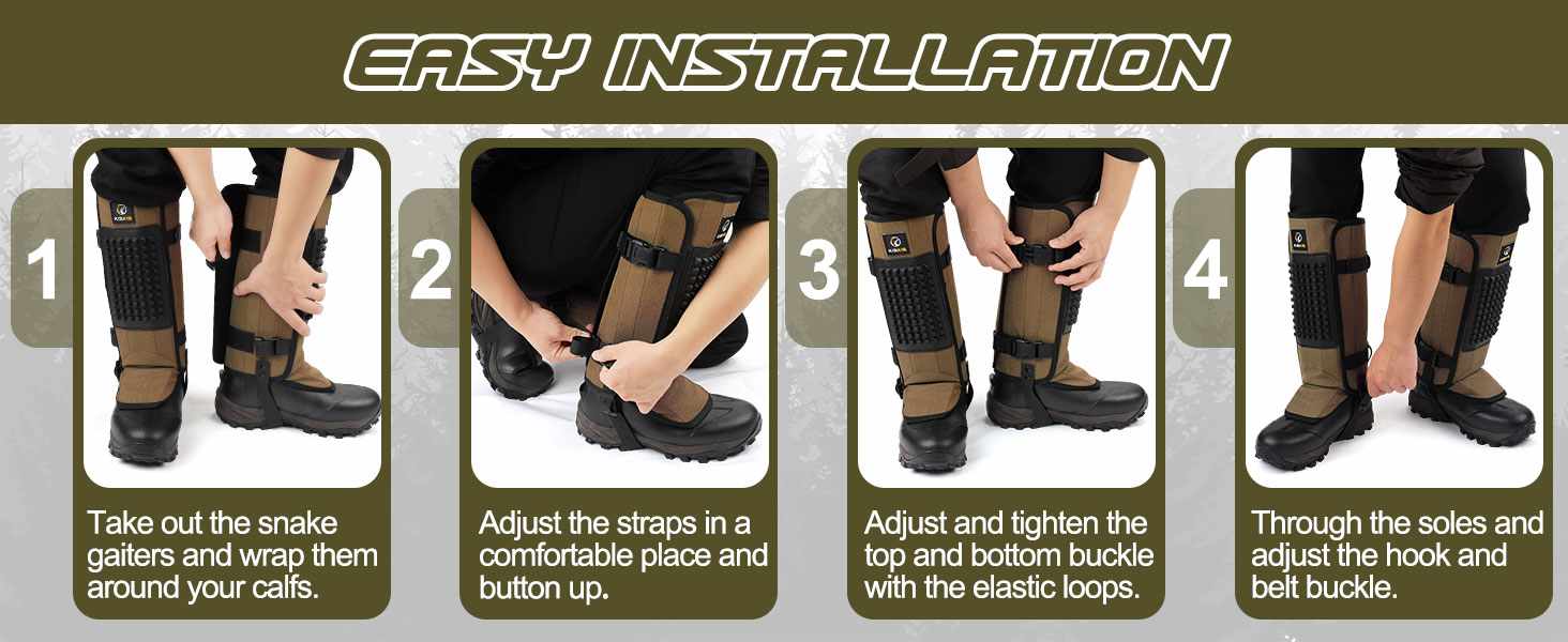 how to use Kalkal snake gaiter