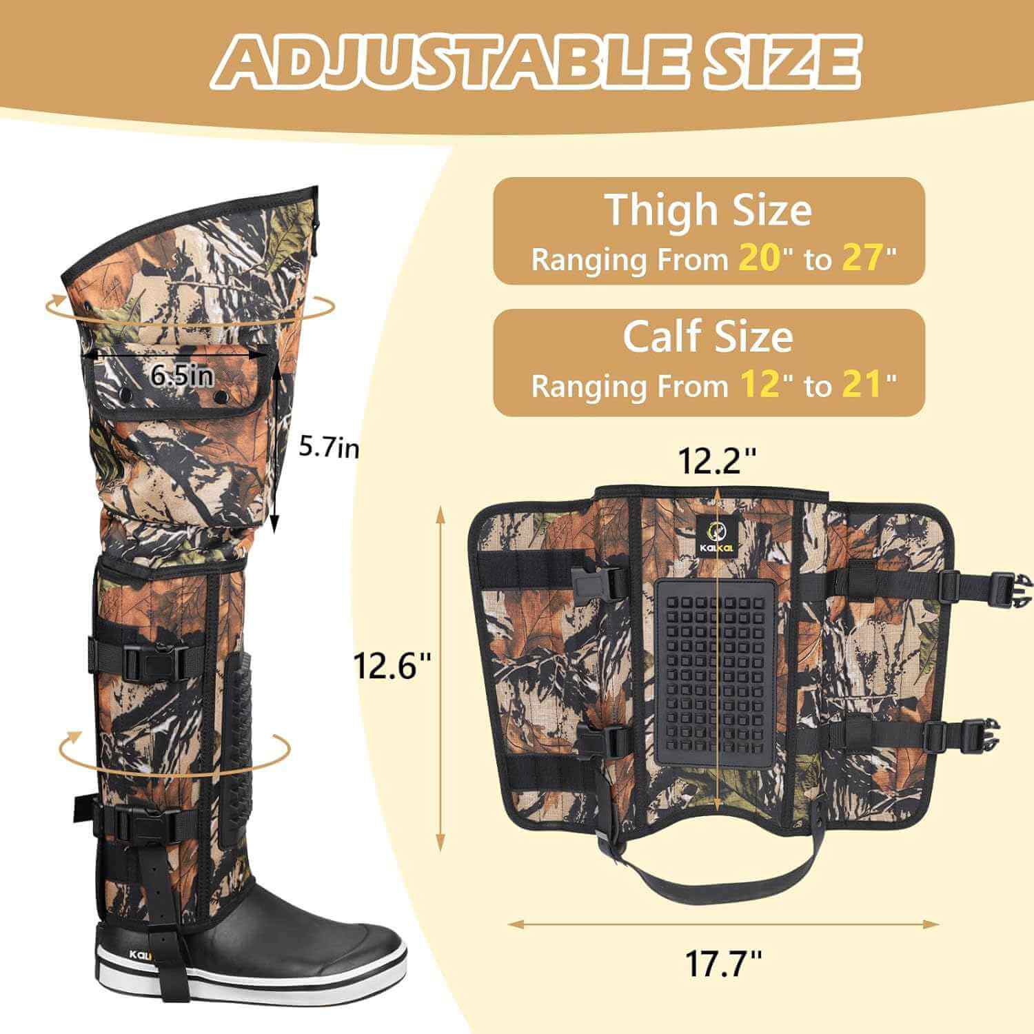 Snake Proof Hip Waders Snake Legging Chaps for Hunting