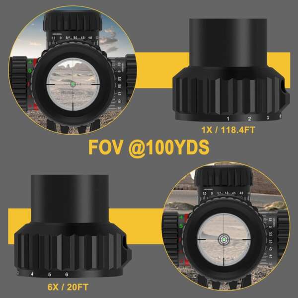 1-6X adjustment on scope