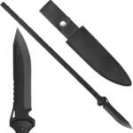 Kalkal 2cr13 Stainless Steel Tactical Spear, Double Edge Spear Sword For Hunting Camping Throwing