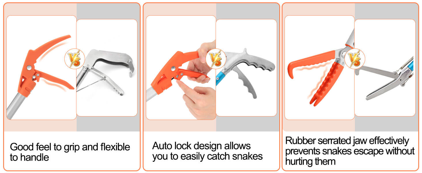 catch snake with tools
