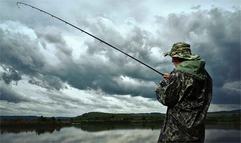 fly fishing in the rain