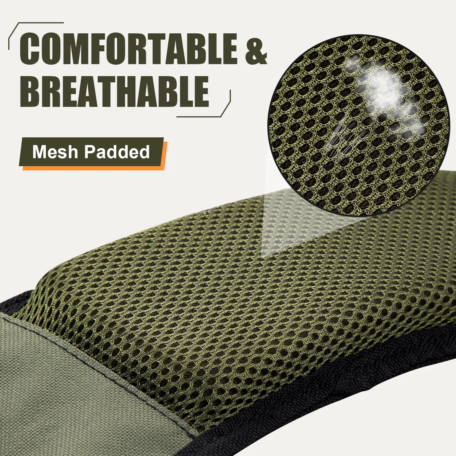Padded mesh hunting harness for added comfort and breathability
