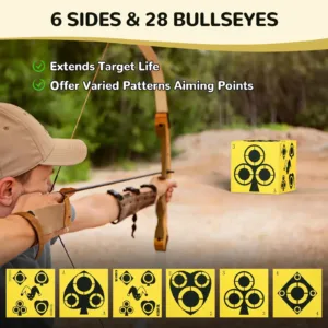 6 sides with 28 bulseyes with Kalkal block target