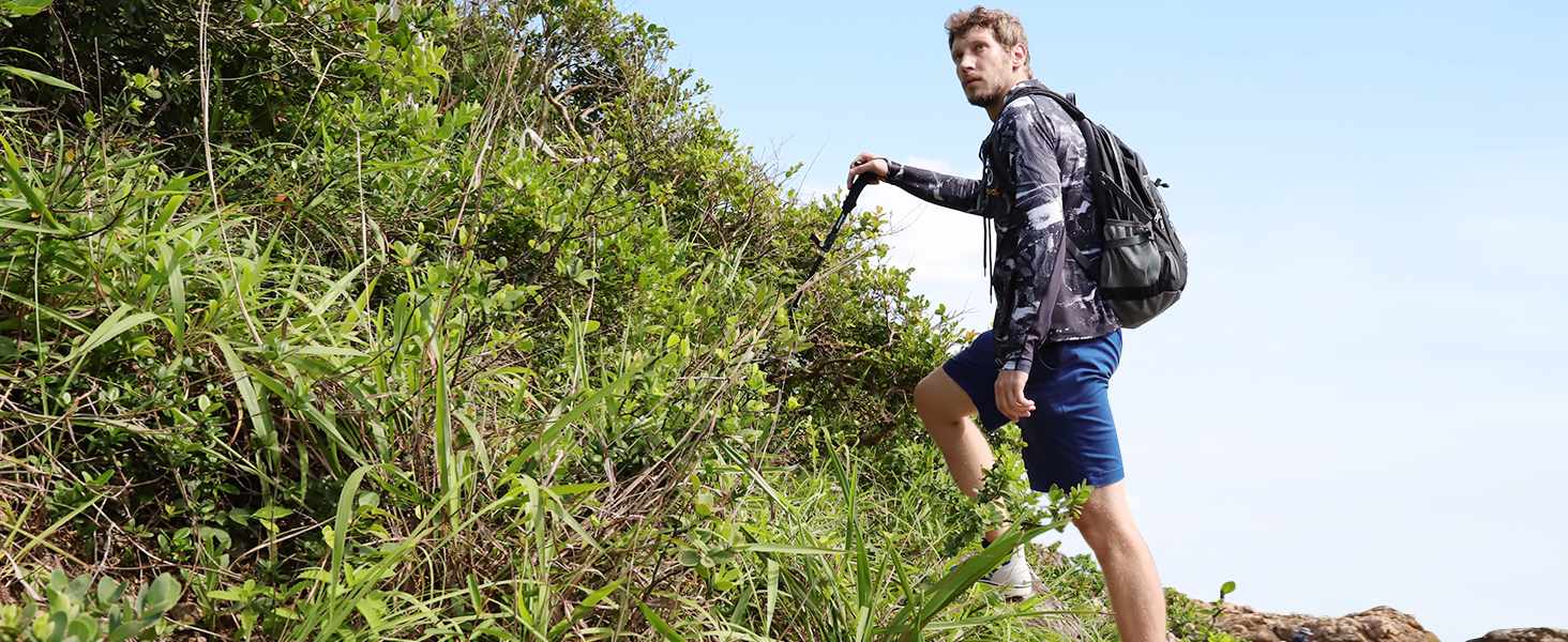 go hiking with kalkal sun protection shirt
