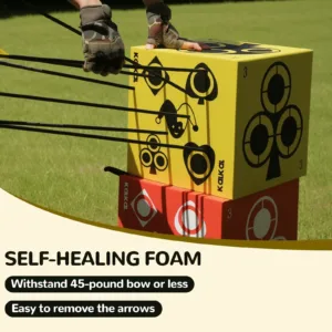 self-healing foam target for long-lasting use and easy pull