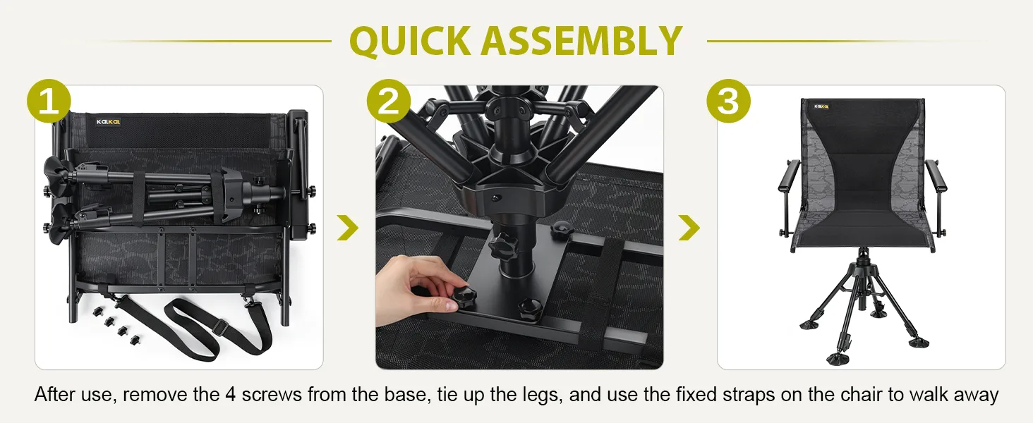 steps to assemble Kalkal hunting chair