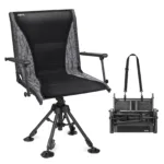 Kalkal Heavy-Duty Swivel Hunting Chair With Armrest (400-lb Capacity)