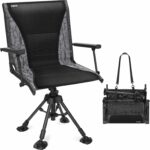 Kalkal Upgrade 360° Swivel Hunting Chair Adjustable Height With Armrest (400-lb Capacity)