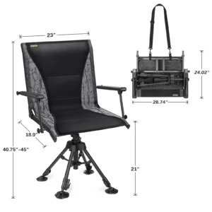 hunting chair size details for model KK091