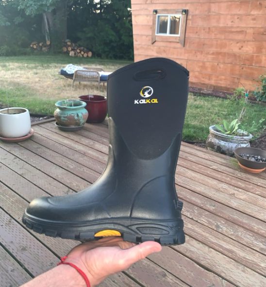 Pull On Rubber Boots With Handles Arch Support Tall Rain Boots