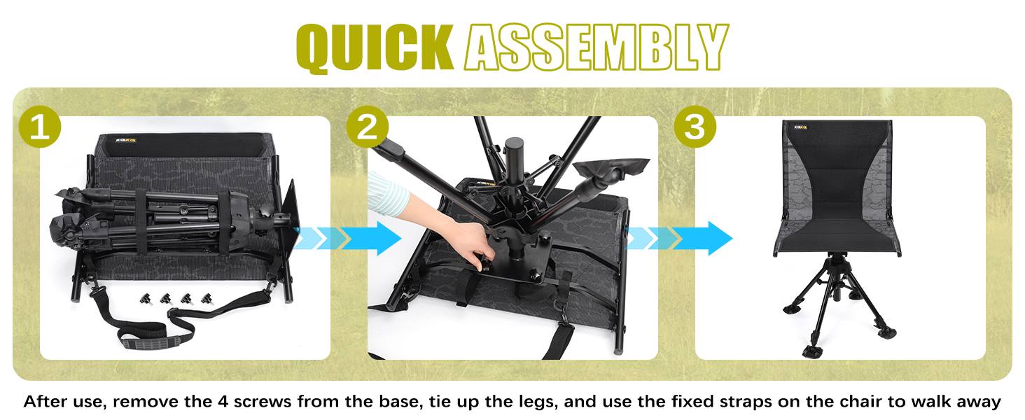 set up Kalkal hunting chair