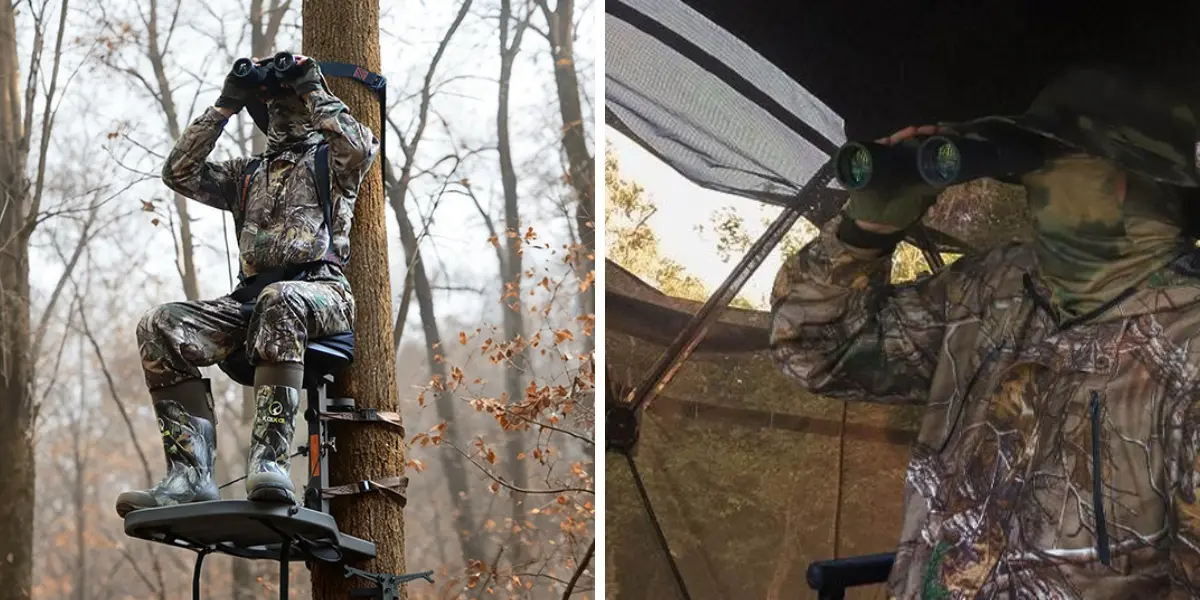 hunters view of treestand vs ground blind hunting