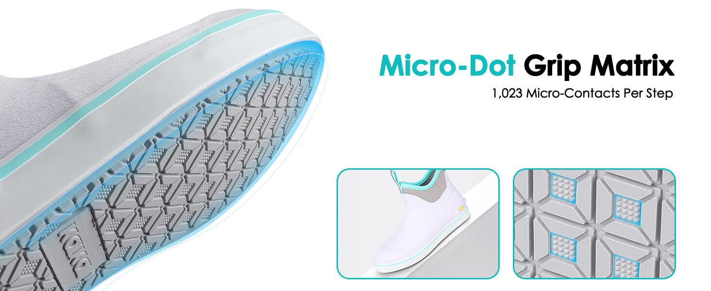 Kalkal deck boots feature anti-slip Micro-dot design on the outsoles