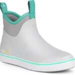 Womens Deck Boots, Waterproof Ankle Rubber Boots For Fishing, Gardening, Boating, Camping