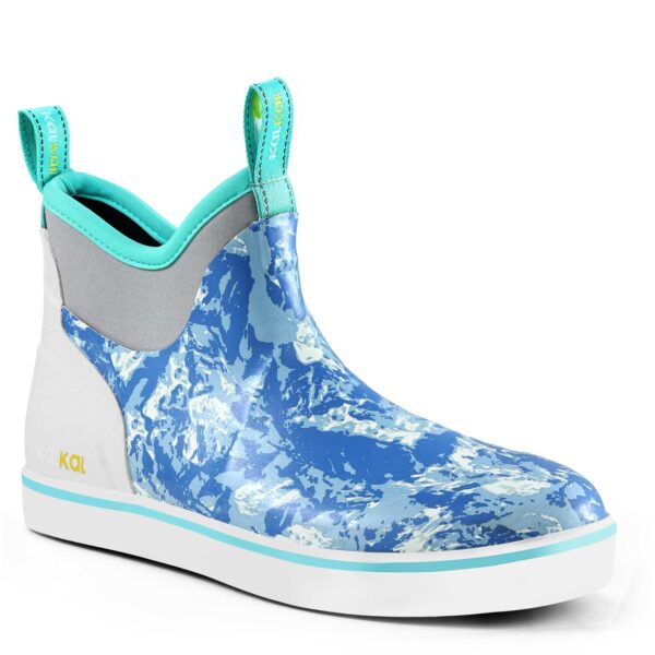 womens ankle deck boots ocean blue