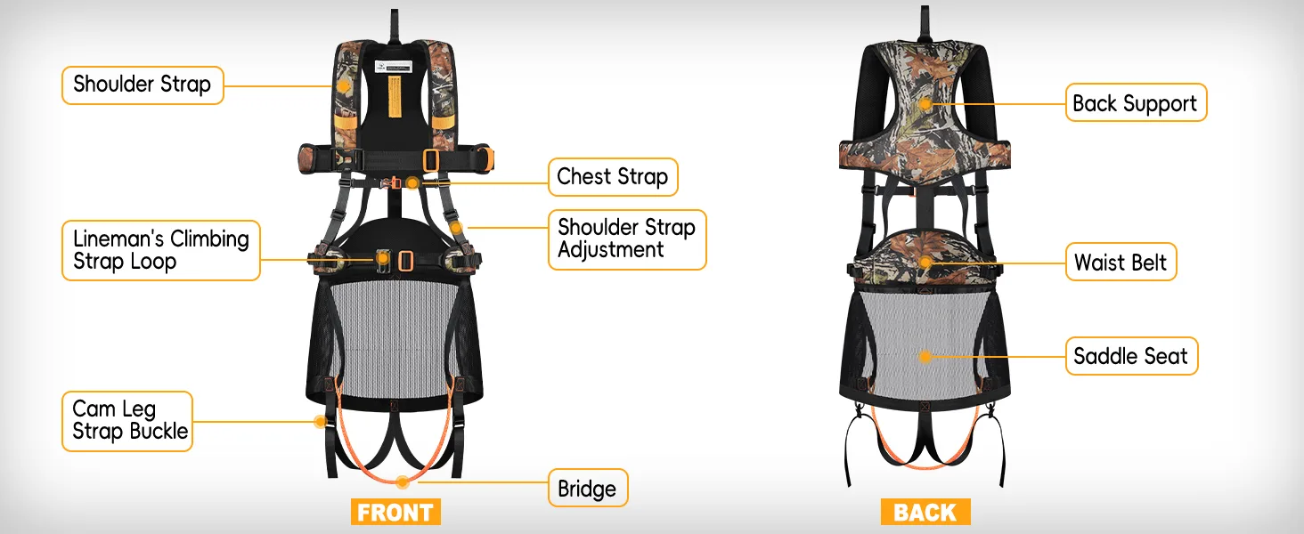 Kalkal saddle hunting harness features