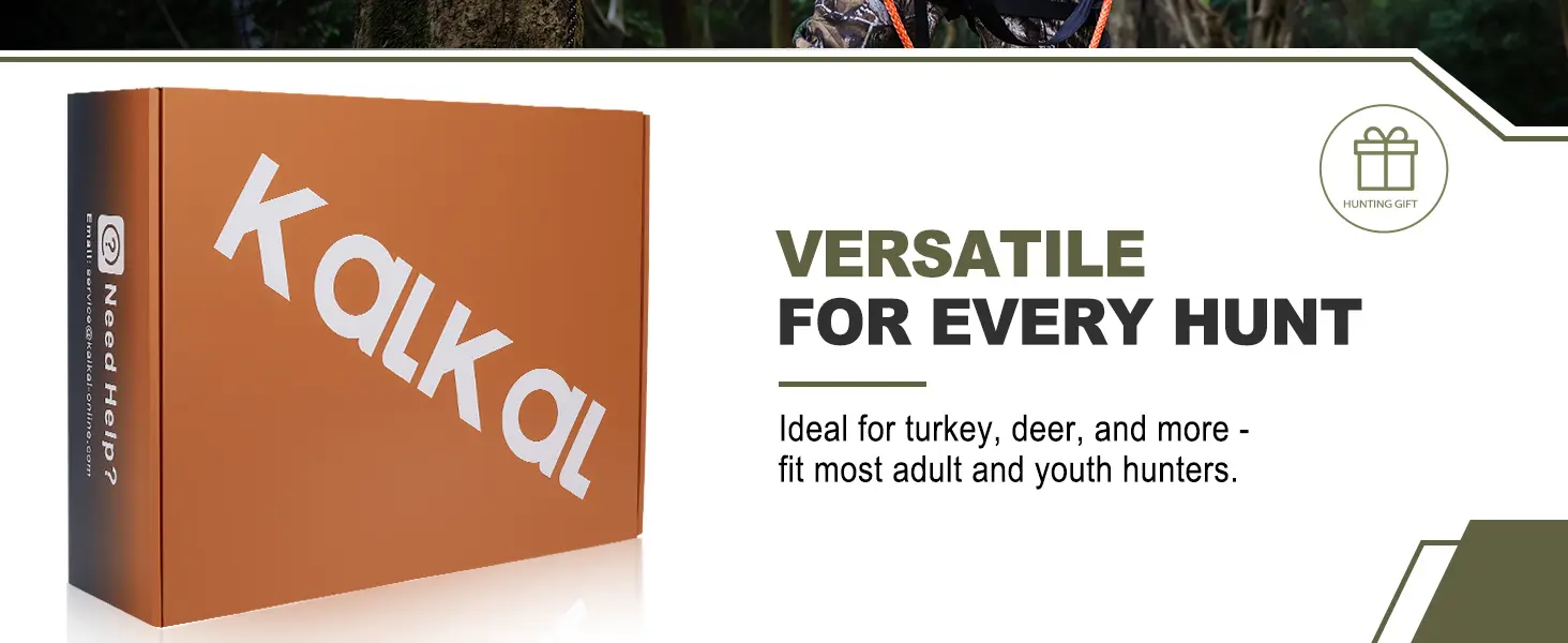 KALKAL saddle hunting harness and included product packaging